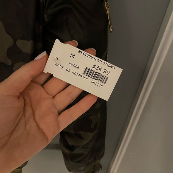 Army fatigue bomber jacket sz M NWT - Picture 5 of 5